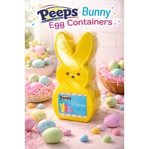 New Peeps Egg Nesting Containers Set of 4 Bunny Shapes Easter Decor Basket